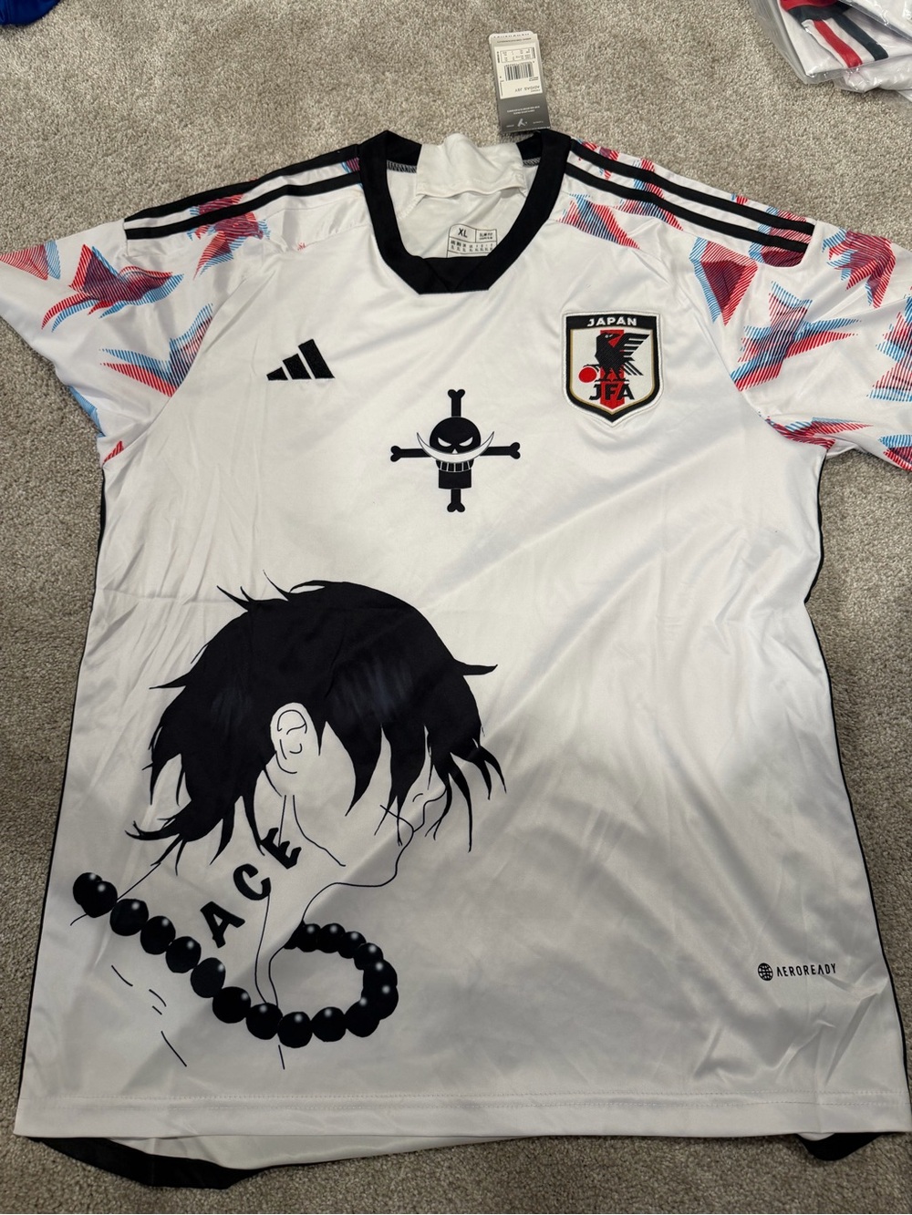Adidas men’s japan concept kit one piece Ace jersey slim fit soccer shirt